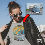 classic cars custom print unisex t-shirt mockup sport grey