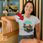 offroad custom print for women t-shirt mockup athletic grey